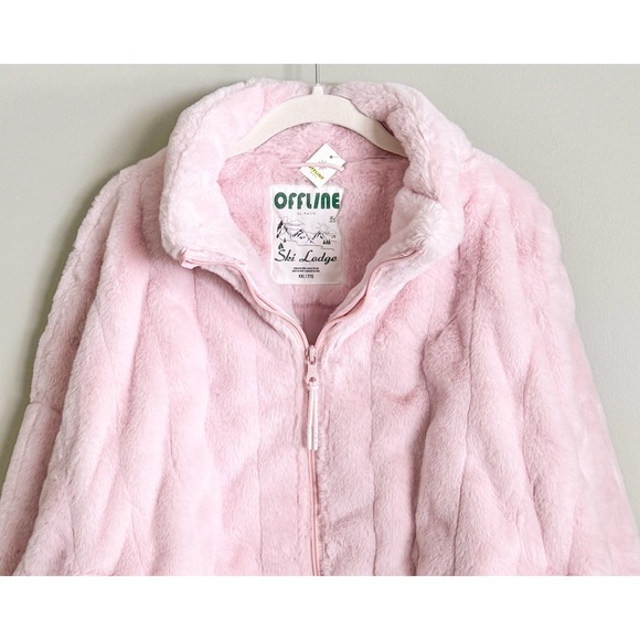 NWT Offline by Aerie Oversized Faux Fur Full Zip Jacket Women’s Size XXL - Picture 4 of 7